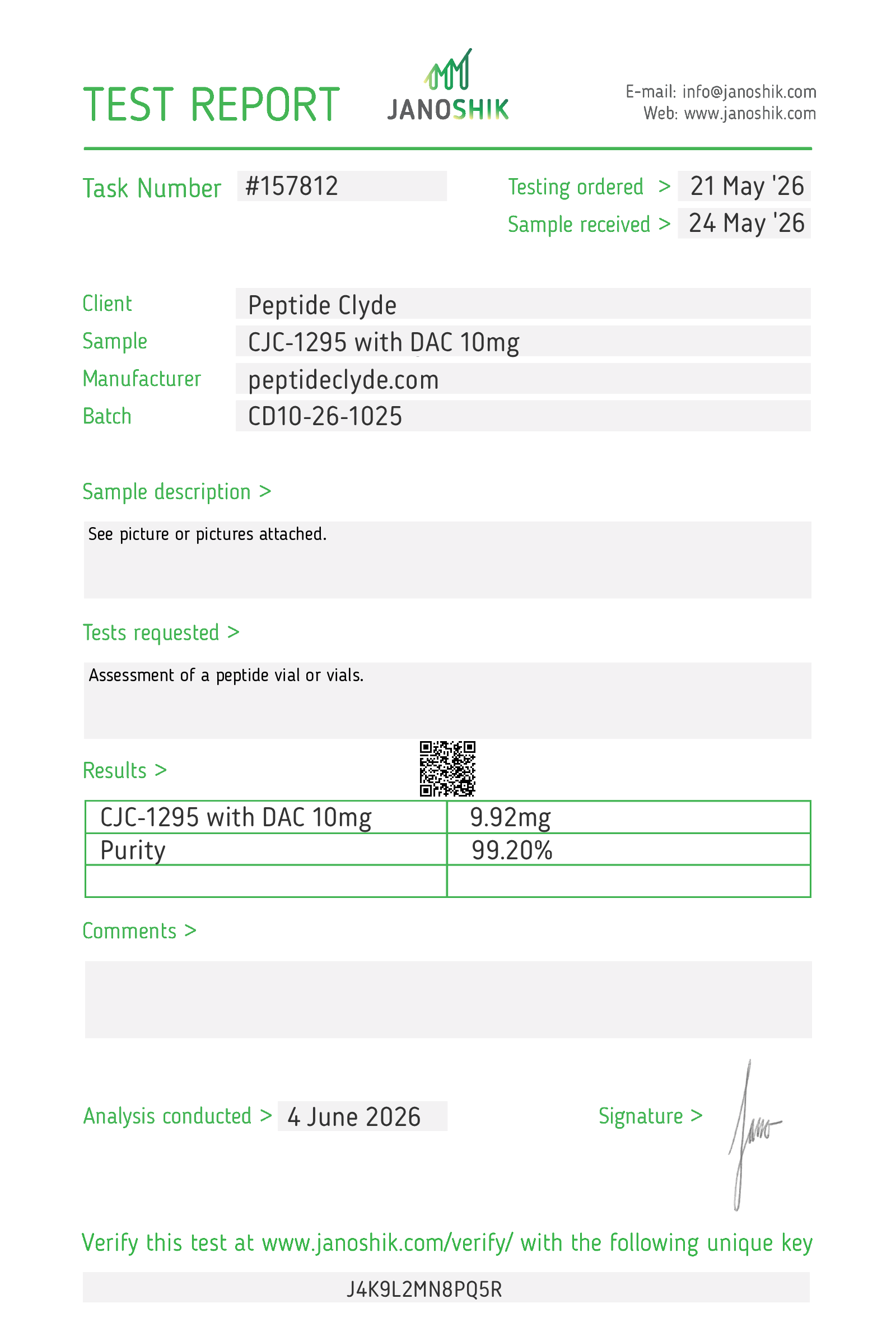 CJC-1295 with DAC 10mg CoA